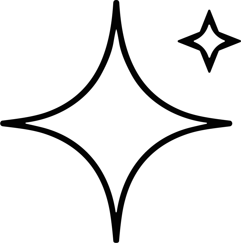 Twinkling Stars SVG Minimal Outline Vector