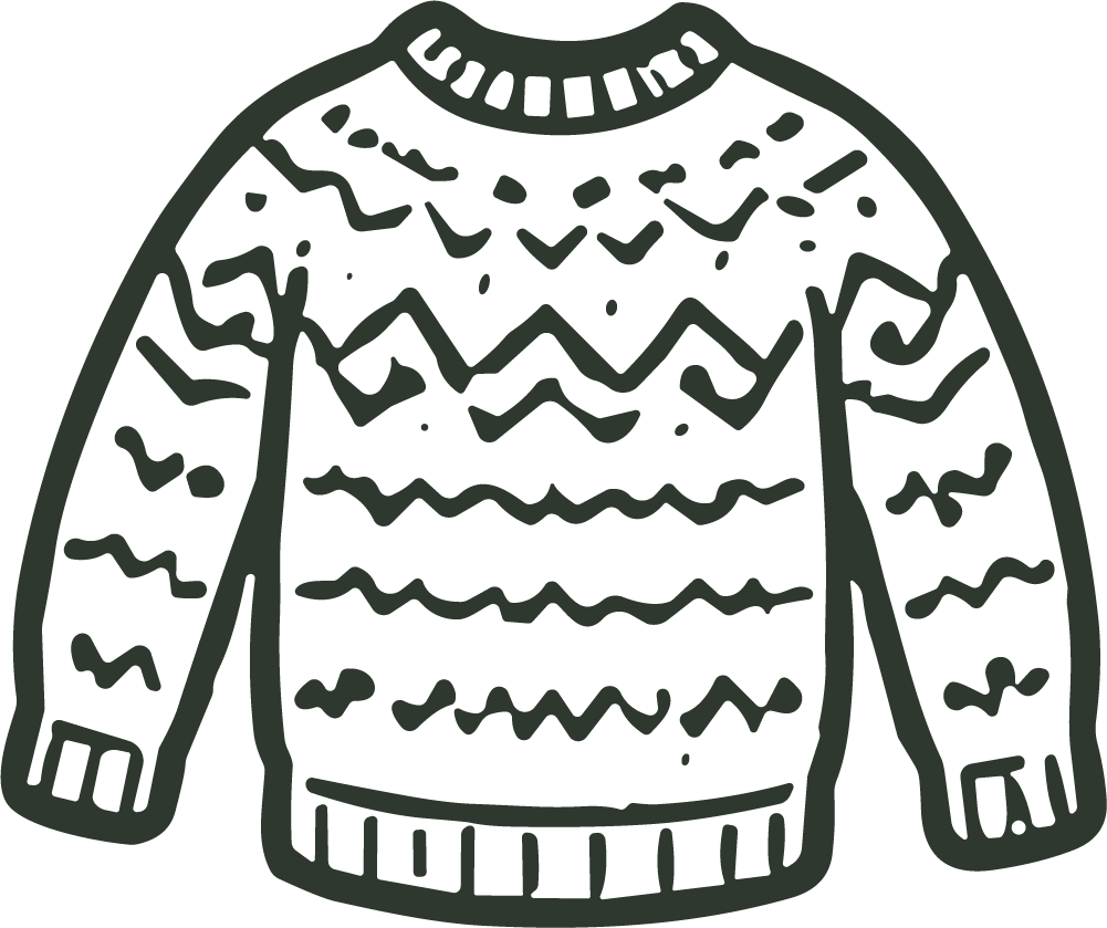 Ugly Christmas Sweater SVG Cozy Doodle Vector