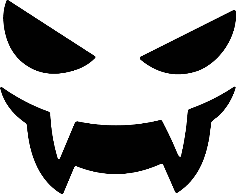 Vampire Face SVG Sinister Grin Vector