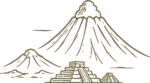 Volcano Pyramid Landscape SVG Ancient Scenic Vector