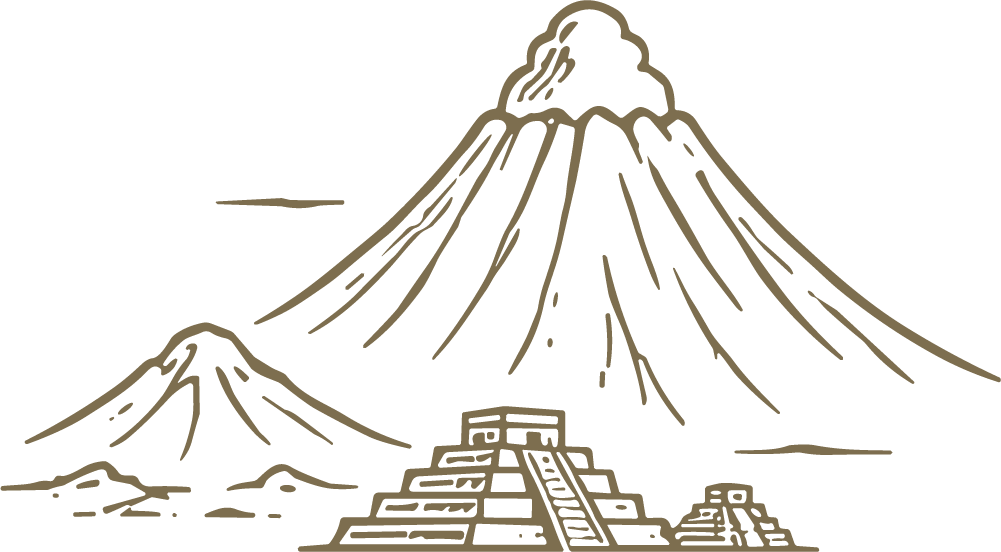 Volcano Pyramid Landscape SVG Ancient Scenic Vector
