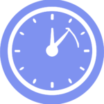 Wall Clock SVG Simple Blue Vector