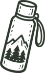 Water Bottle SVG Rustic Outdoors Vector