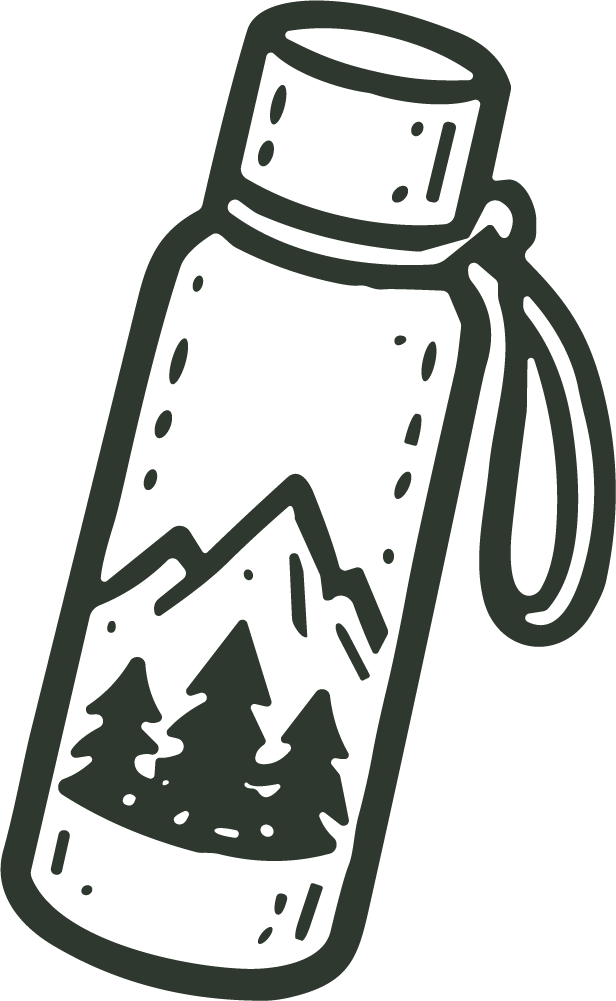 Water Bottle SVG Rustic Outdoors Vector