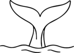 Whale Tail SVG Simple Outline Vector