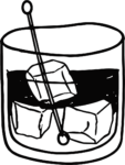 Whiskey Glass SVG Bold Sketch Vector