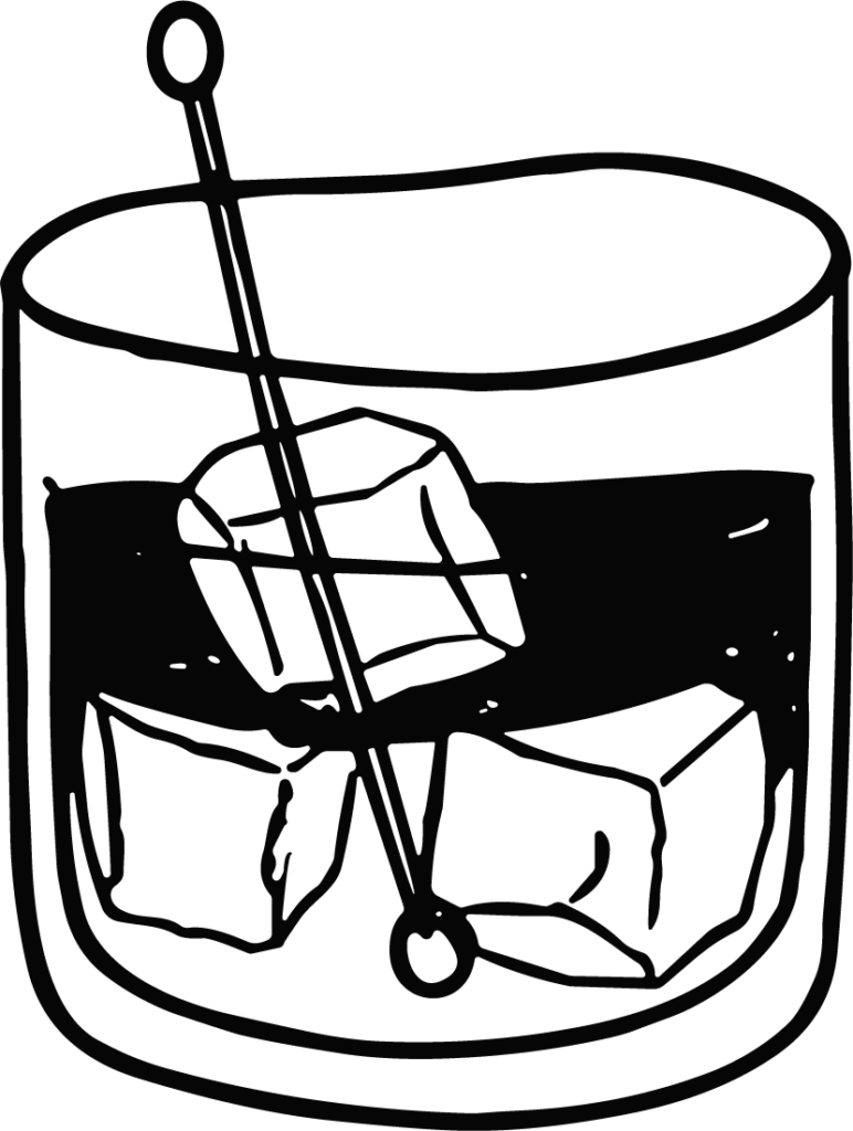 Whiskey Glass SVG Bold Sketch Vector
