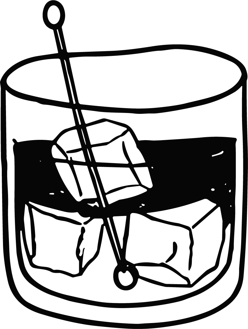 Whiskey Glass SVG Bold Sketch Vector - Image 1