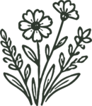 Wildflower Bouquet SVG Botanical Sketch Vector