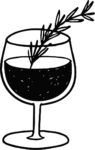Wine Glass SVG Rustic Sketch Vector
