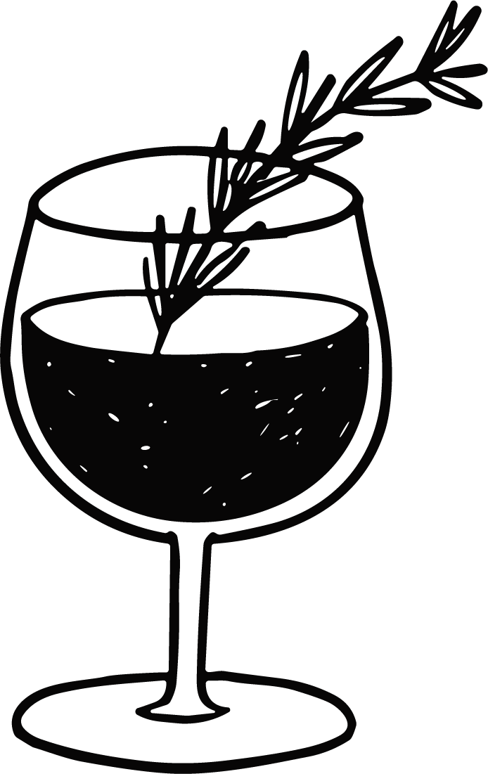 Wine Glass SVG Rustic Sketch Vector - Image 1