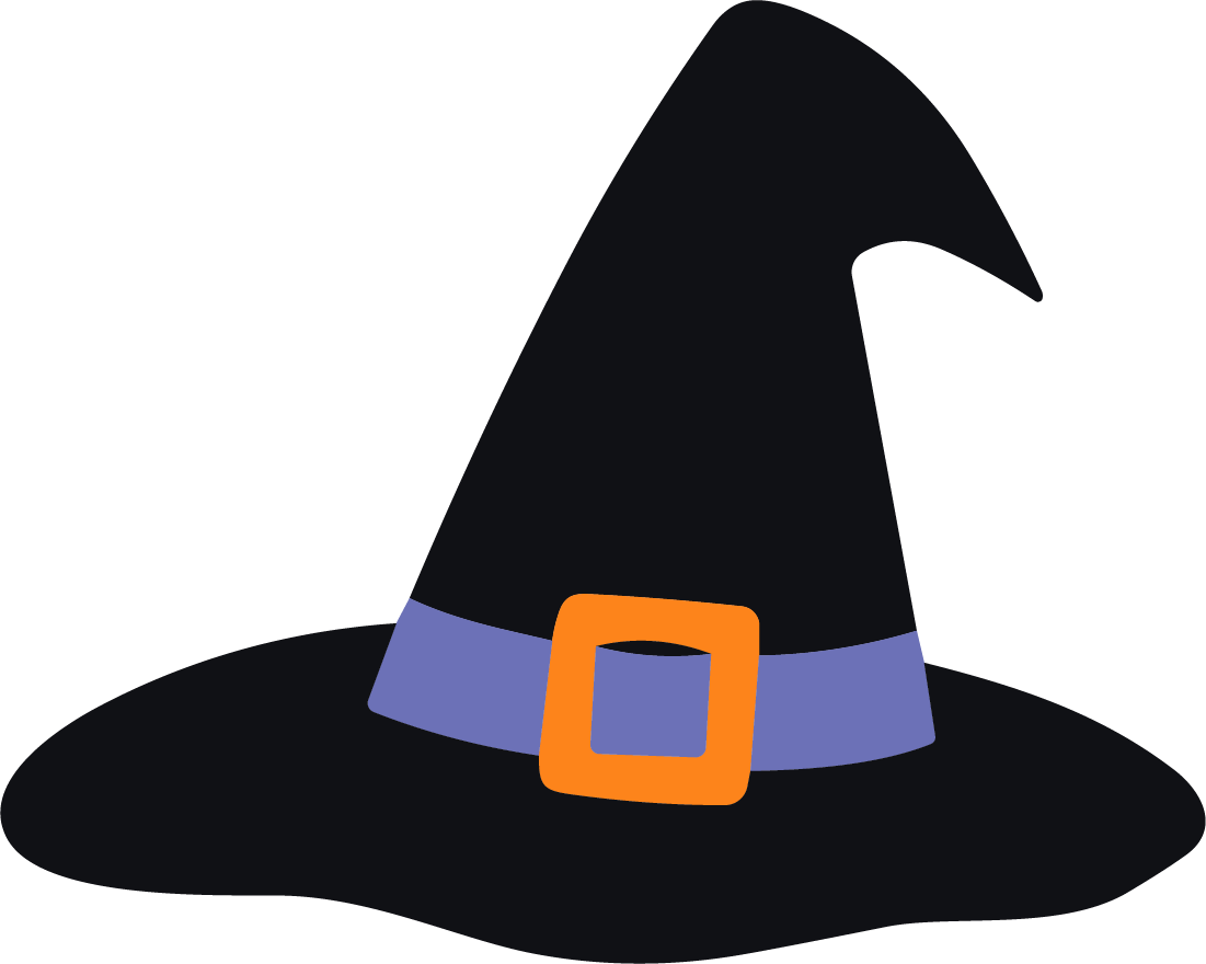 Witch Hat SVG Spooky Flat Icon Vector - Image 1