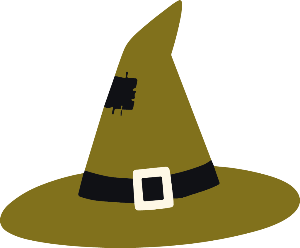 Witch Hat SVG Tattered Buckle Vector