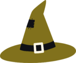 Witch Hat SVG Tattered Buckle Vector