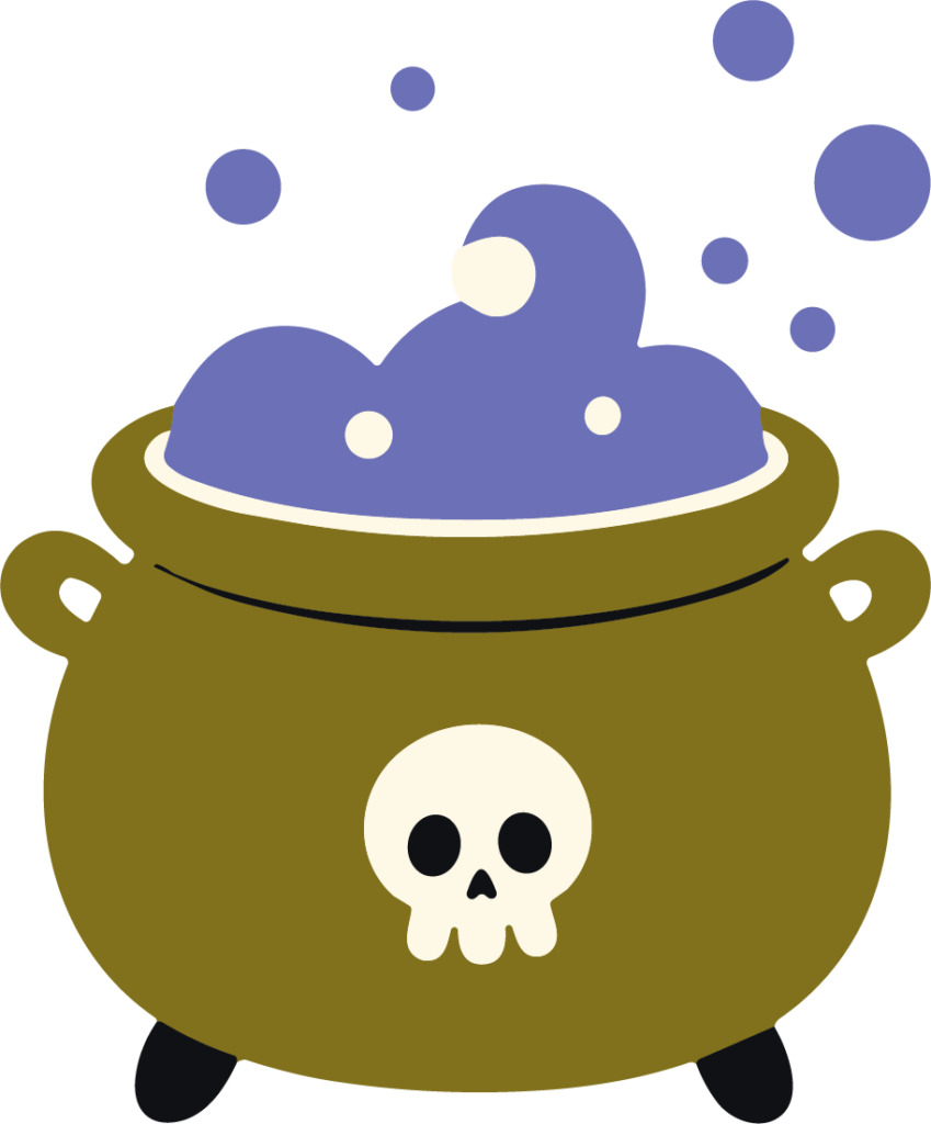 Witch's Cauldron SVG Bubbling Brew Vector