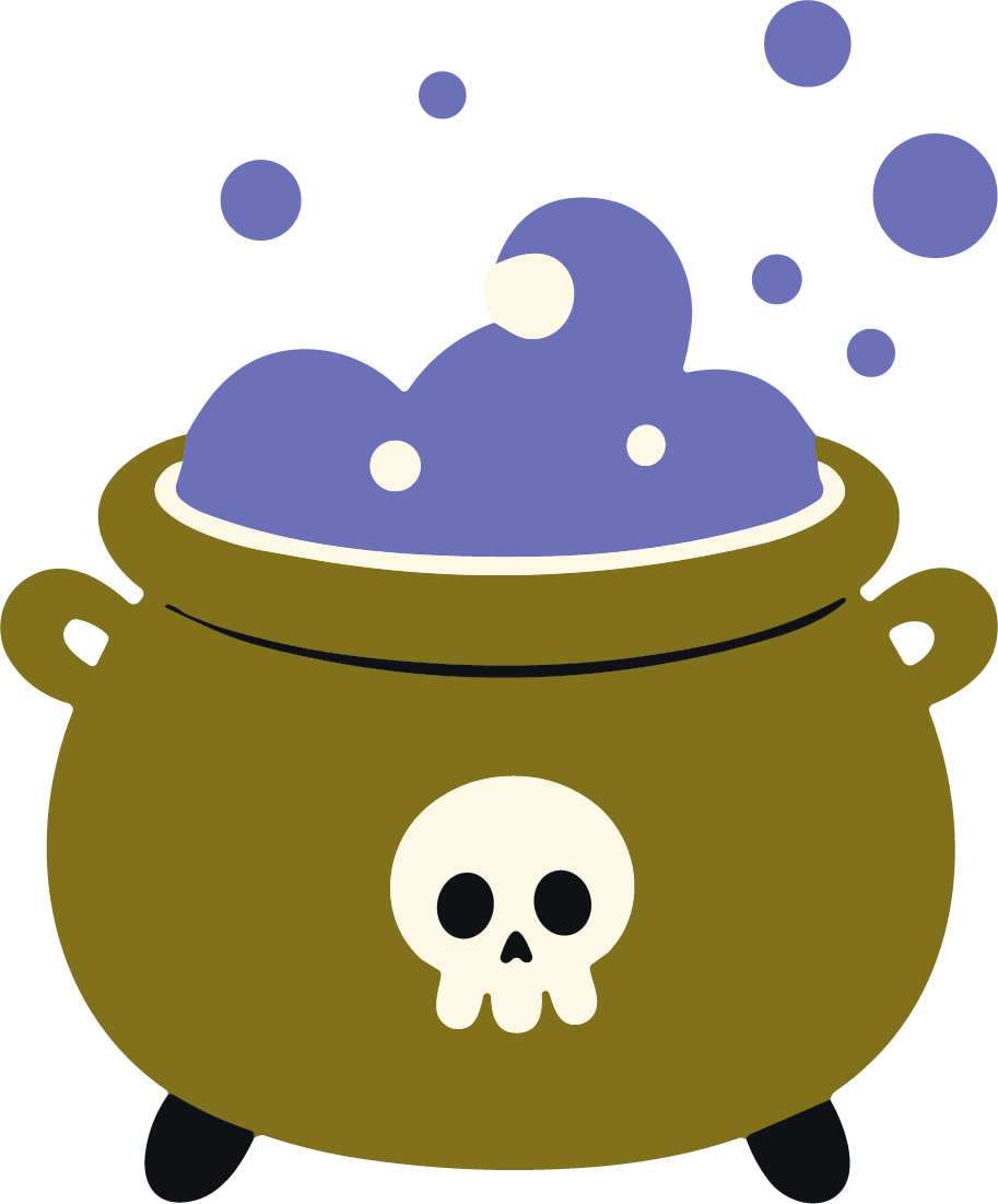Witch's Cauldron SVG Bubbling Brew Vector - Image 1