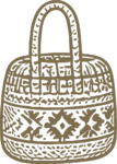 Woven Handbag SVG Rustic Textured Vector