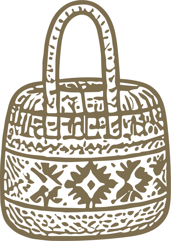 Woven Handbag SVG Rustic Textured Vector