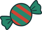 Wrapped Candy SVG Festive Stripes Vector
