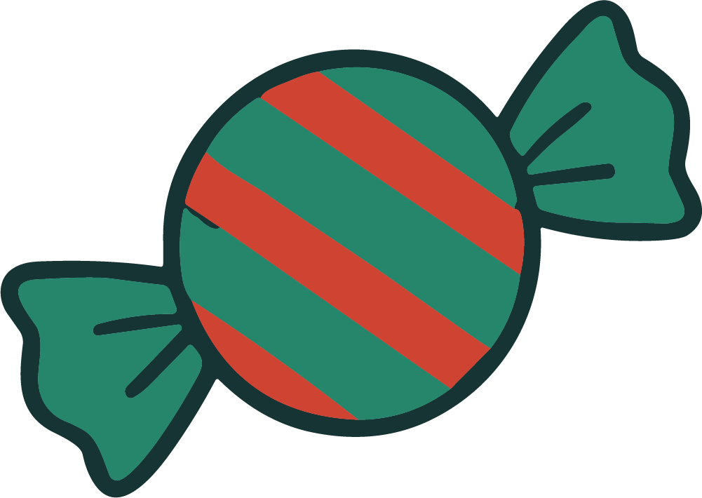 Wrapped Candy SVG Festive Stripes Vector