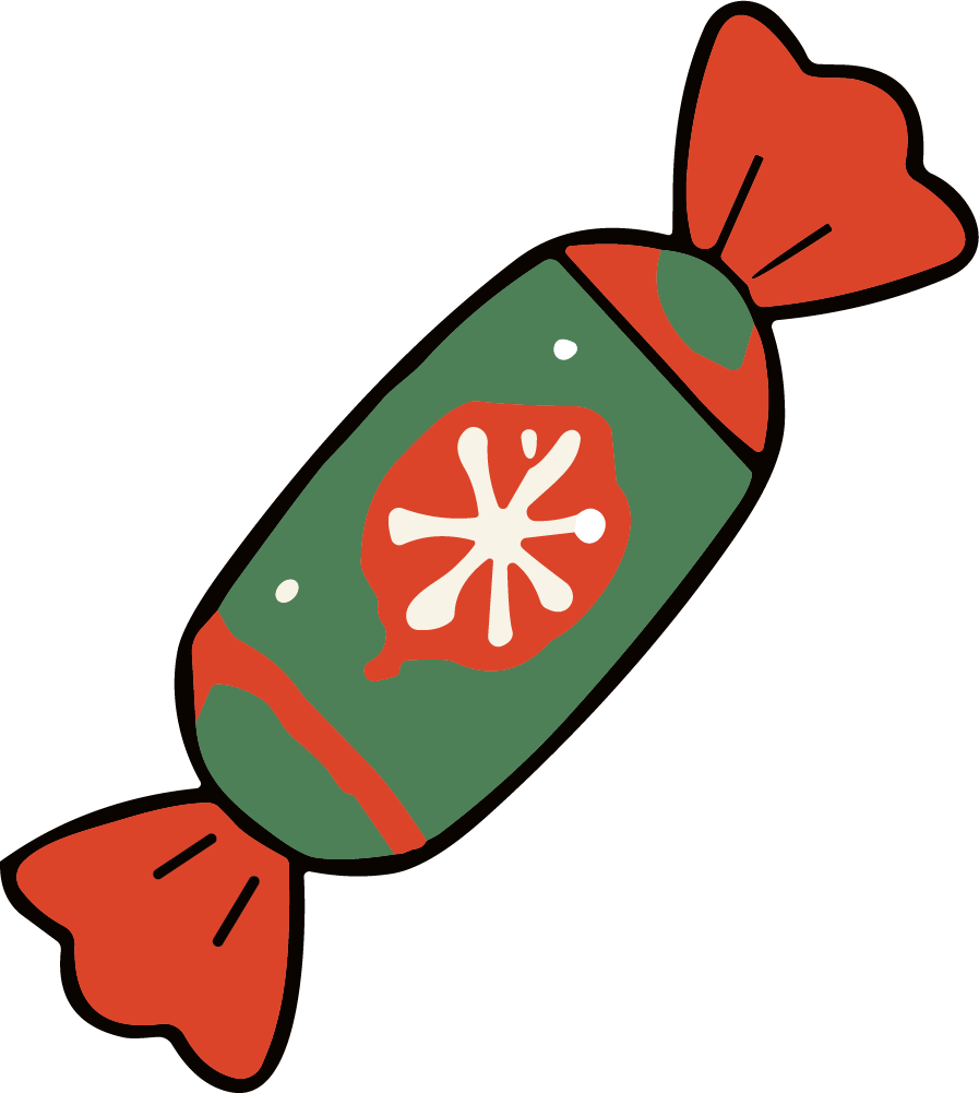 Wrapped Candy SVG Festive Twist Vector