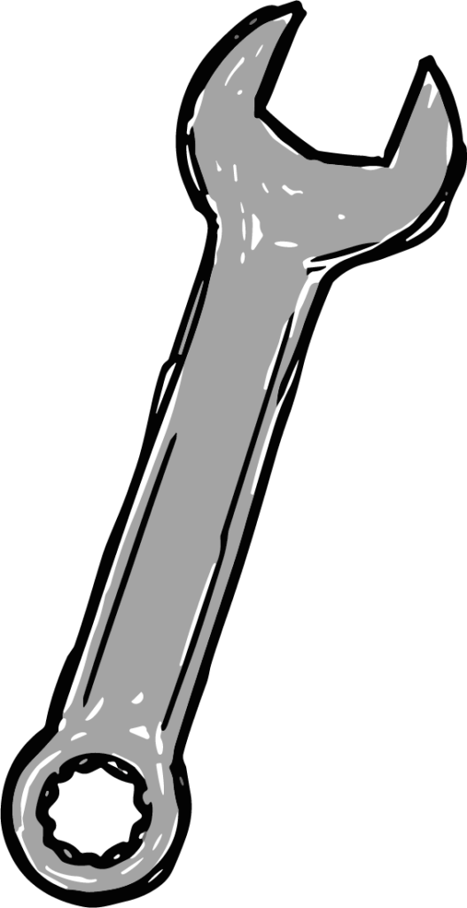Wrench SVG Sketchy Metallic Vector