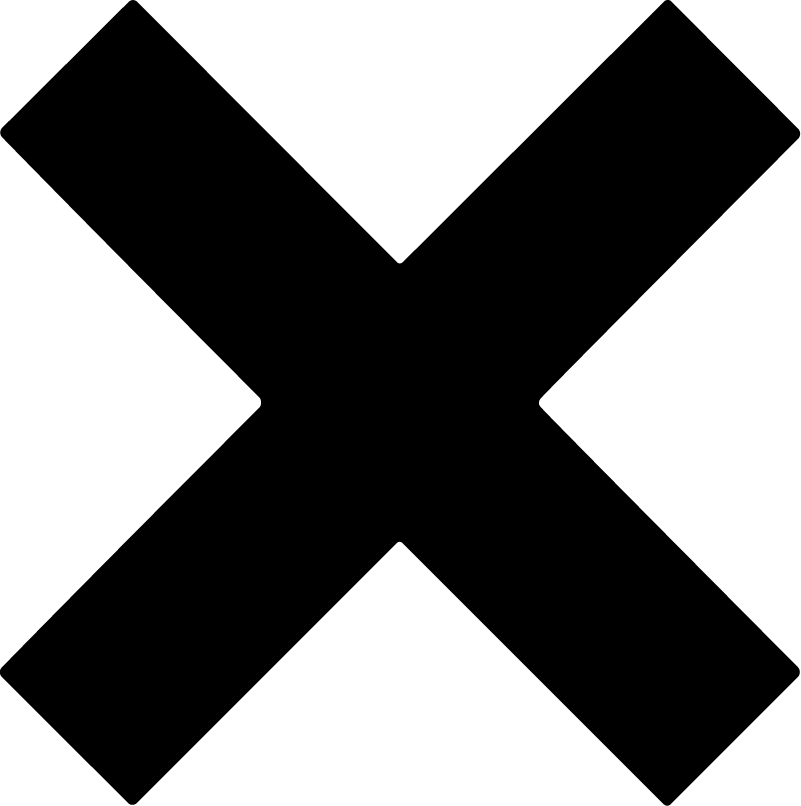 X Mark SVG Bold Cross Vector