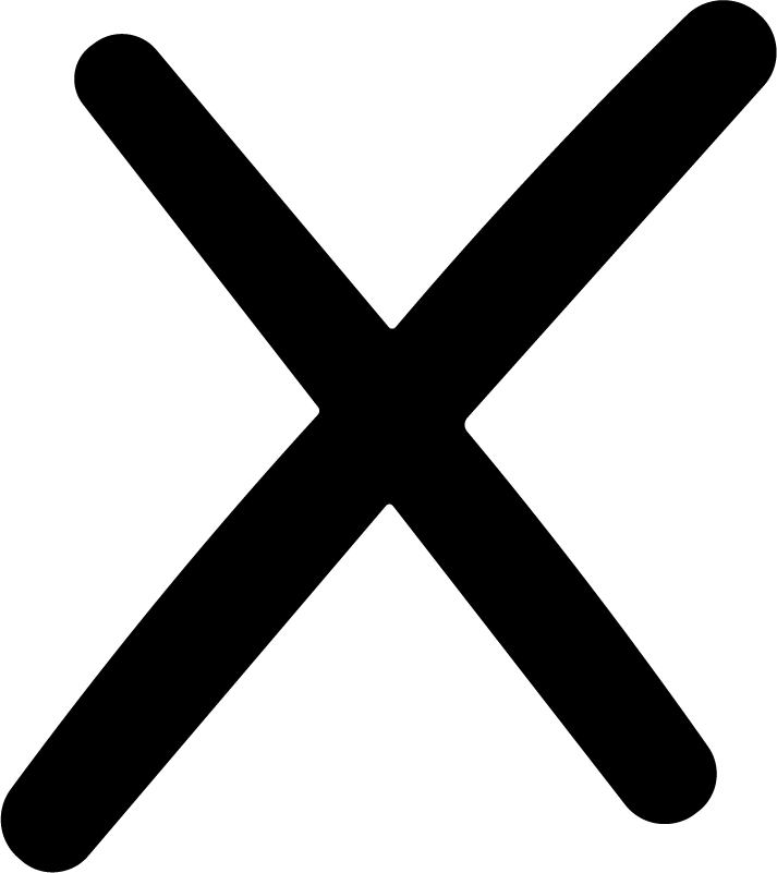 X Mark SVG Bold Close Icon Vector