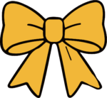Yellow Bow SVG Cheerful Ribbon Vector