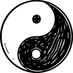 Yin Yang Symbol SVG Sketchy Balance Vector