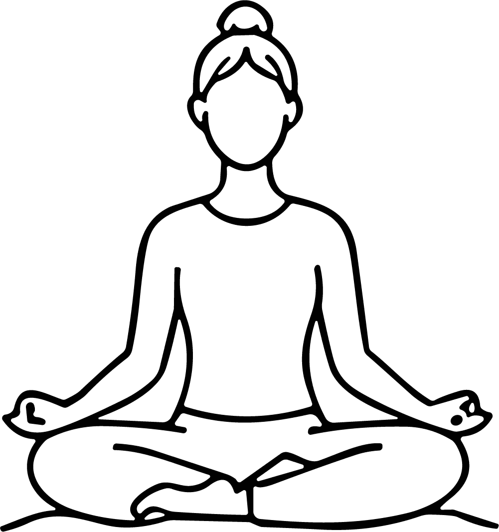 Yoga Meditation Pose SVG Serene Outline Vector - Image 1